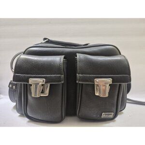 Vintage Marsand Hard Camera Case Bag Faux Brown Leather With Strap